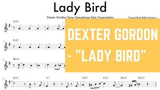 Dexter Gordon - "Lady Bird" Tenor Saxophone Solo Transcription