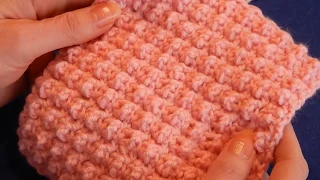 CROCHET POP BUBBLE STITCH TUTORIAL~ ONE ROW REPEAT Beginner Level~Great for Blanket, Scarf or Hat