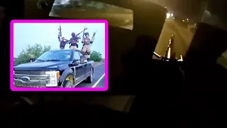 INSANE rolling machine gun battle between Mexican cops and cartel sicarios