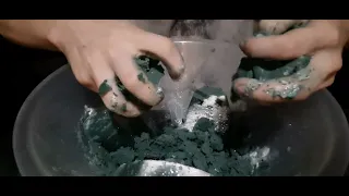 ASMR soapy floral foam ghosts chalk powder crush (no talking)