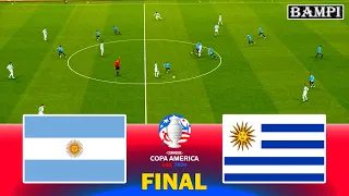 ARGENTINA vs URUGUAY / Copa America 2024 Final / Full Match All Goals / PES 2021 Gameplay PC