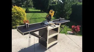 Передвижной стол для торцовочной пилы / Best miter saw stand (built)