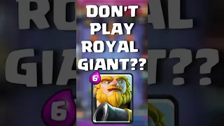 WHY PRO PLAYERS DON'T LIKE PLAYING ROYAL GIANT IN CLASH ROYALE😱😱??