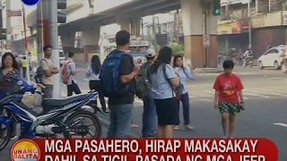 Mga pasahero, hirap makasakay dahil sa tigil-pasada ng mga jeep