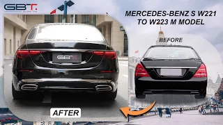 GBT Bodykit installation video -- For Benz W221 To W223 Rear Bumper Kits