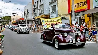 DESFILE CARROS ANTIGOS, JIPES, MOTOS E VIATURAS NO ANIVERSÁRIO DE 167 ANOS DE CAÇAPAVA-SP