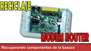 Reciclaje Electrónico de Modem Router recuperado de la basura