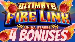 🔥 4 BONUSES - HIGH LIMIT ULTIMATE FIRE LINK CHINA STREET SLOT MACHINE LIVE PLAY IN LAS VEGAS