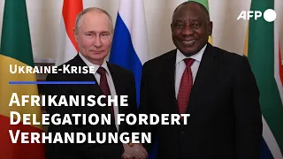 Afrikanische Delegation bei Putin: Ukraine-Krise durch Verhandlungen beilegen | AFP