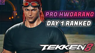 TOP LEVEL HWOARANG DAY 1 RANKED - Tekken 8