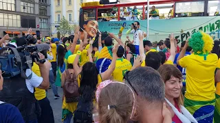 Moscow stormed by Brazilian Fans FIFA world cup 2018