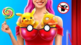 ¡Pokémon en la Vida Real! ¡Cómo Colar un Pokémon en las Películas y la Universidad!