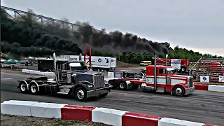 Great Lakes Big Rig Challenge 2021 - 2,000 Hp Kenworth W900 Drag Races 3,000 Hp Peterbilt 379