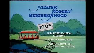 Misterogers’ Neighborhood season 2 (#1005) funding credits / NET / PBS ID (1969/1971)