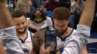 STEPH TRIED TO COMFORT KLAY BUT HE WALKS AWAY!! MAD! HE MISSES GAME-TYING THREE!