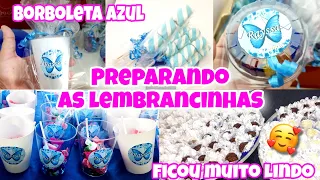 PREPARATIVOS PARA O ANIVERSÁRIO 🥳 | BORBOLETA AZUL | mãe de 4