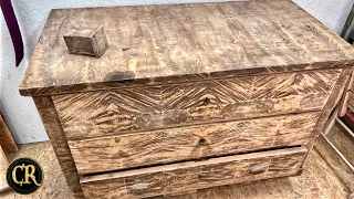 This dresser presents me with a puzzle. Dresser restoration.