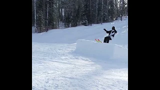 First backflip in park on skis