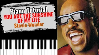 🎹 YOU ARE THE SUNSHINE OF MY LIFE by Stevie Wonder (easy piano tutorial lesson)
