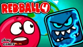 АТАКА ЭЛЕКТРО КВАДРАТА! Красный ШАРИК улетел на ЛУНУ!  ИГРА  Red Ball на канале Play Games