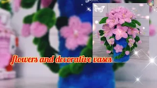 Diy Flowers - Tutorial for making flowers and decorative vases with zinc velvet 💖🧚‍♀️