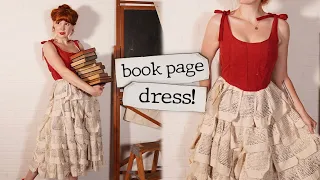 Making a Book Page Dress! || "Walking Library" Part One