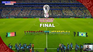 PES 2021 - BRAZIL vs PORTUGAL FINAL - FIFA World Cup 2022 - Full Match All Goals Jyky Football PC