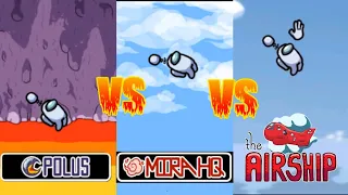 Among Us Polus Vs Mira Hq Vs Airship Map Ejection Screen Which one is better?