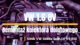 VW 1.6 8V - Demontaż kolektora dolotowego