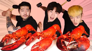 MUKBANGㅣ10년지기 친구들과 속이 꽉 찬 랍스터 세마리 리얼사운드 먹방!🦞Three Lobster Seafood Korean ASMR 후니 Hoony Eatingsound