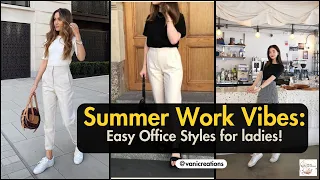 Summer Work Vibes:Easy Office Style ☀️💼#trending #professional #women #office #college #outfitideas