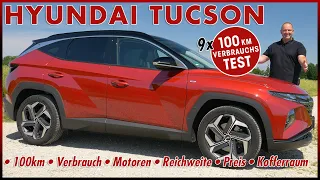 Hyundai Tucson 1.6 CRDi 9 x 100 km Verbrauch Test | Motor Laden Preis 48V Hybrid Deutsch 2021 Review