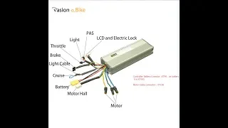 0 Pasion ebike Tutorial  How to Connect Electric Kit  45A Controller,LCD ,Throttle ,PAS ,Brake Lever