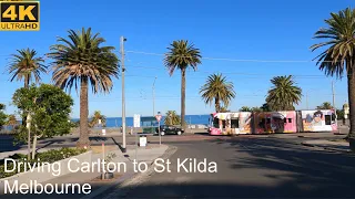 Driving Carlton To St Kilda | Melbourne Australia | 4K UHD