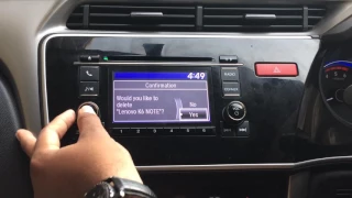 How to delete a Bluetooth device from Honda city/jazz Infotainment system