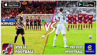 Vive le Football VS eFootball Pes 2021 | Gameplay & Features Full Comparison After Update🔥