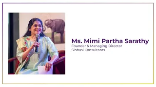 Welcome Address and Context Setting by Ms. Mimi Partha Sarathy