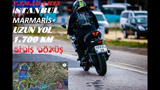 İSTANBUL -  MARMARİS    YAMAHA R25 UZUN YOL 1.700 KM