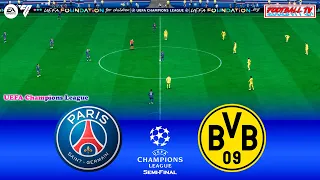 PSG vs BORUSSIA DORTMUND | UEFA Champions League 23/24 - Semi-Final | EA FC 24 Gameplay PC