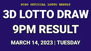 3D LOTTO RESULT 9PM DRAW March 14, 2023 PCSO SWERTRES LOTTO RESULT TODAY 3RD DRAW EVENING