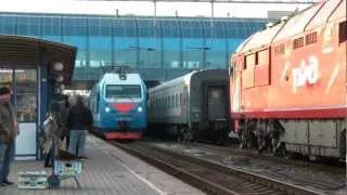 Прибытие ЭП1М-397 с поездом Киев — Адлер