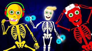 Spooky Scary Skeletons | Skeletons Midnight Routine | Teehee Town