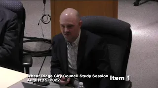 Wheat Ridge City Council Study Session 8-15-22