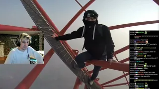 xqc reacts to climbing Shanghai Tower (650 meters)
