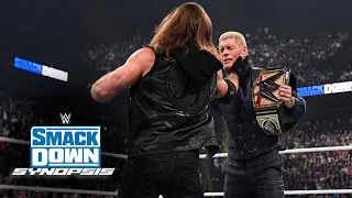 AJ STYLES SLAPS CODY RHODES TOO SWEET - SMACKDOWN SYNOPSIS MAY 3RD 2024