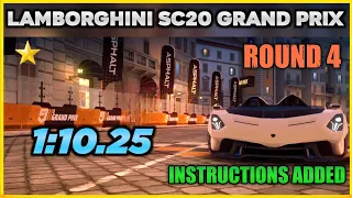 Asphalt 9 | Lamborghini SC20 Grand Prix | Round 4 | 1⭐ | 1:10.25 | Instructions