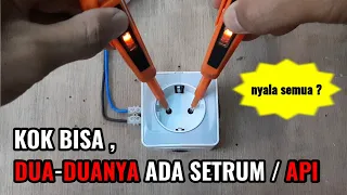 Penyebab Stop Kontak Dua Duanya Ada Setrum / Apinya - Kabel Netral Bertegangan