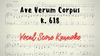 Ave Verum Corpus Piano accompaniment / Score animation Mozart