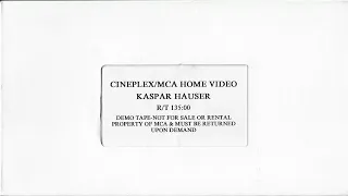 Opening to Kaspar Hauser (1993) - 1996 Canadian Screener VHS Release
