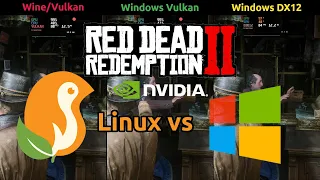 Red Dead Redemption 2 Benchmark - Wine vs Windows